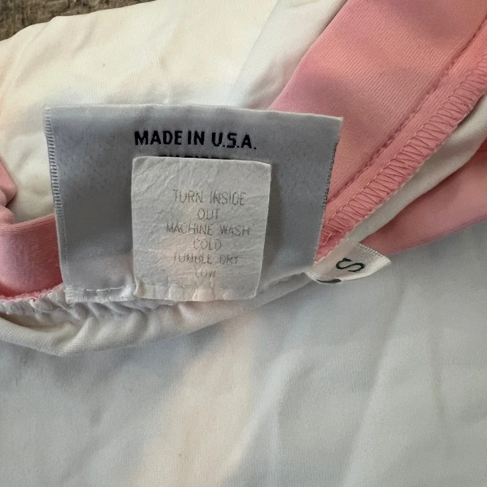 90s Wimbledon Tennis Skirt Women Size S White Pink Navy‎ Striped Elastic Waist